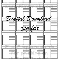 Digital File - Complex Swatch Card Printable (20 tiled 2" cards for 8.5"x11" paper). Great for Marker and Pencil Techniques. Instant Download