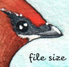 Digital File - Bohemian Waxwing Bird Watercolor Artwork Color Painting Clip Art Printable Download