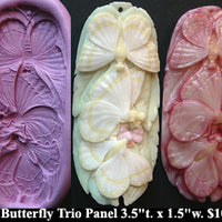 Flexible Push Mold XL Butterfly Trio Panel