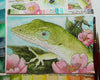 Original Art Watercolor Painting Green Anole (4x6 Not a Print, Supports Sierra Club Conservation)