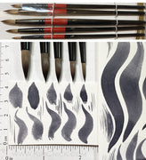 Round Watercolor Brushes - Synthetic Nylon Beginner Artist Bargain Set