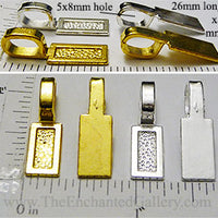Pendant bails glue on rectangle e6000 jewelry making glue for clay and glass cabochon