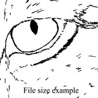 Digital File - Iberian Lynx Line Drawing Digi Stamp Printable Clip Art Download