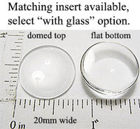 20mm Round Circle Glass insert for blank pendant trays