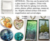 25mm Square Two-Loop Textured Blank Pendant Tray  (Select Color or Optional Insert)