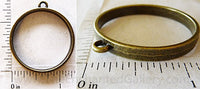 Open Back Thin Ring Frame 30mm x 4mm Bronzetone