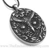 30x40mm Oval Pendant Tray Textured with Bail Silvertone polymer clay mold owl insert