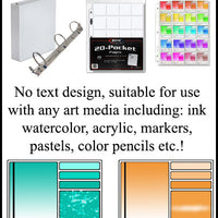 Digital File - Complex Swatch Card Printable (20 tiled 2" cards for 8.5"x11" paper). Great for Marker and Pencil Techniques. Instant Download