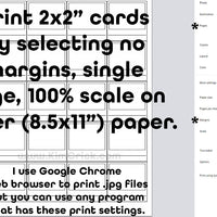 Digital File - Complex Swatch Card Printable (20 tiled 2" cards for 8.5"x11" paper). Great for Marker and Pencil Techniques. Instant Download