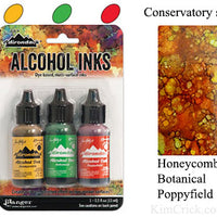 Alcohol Ink 3 Pack Conservatory Set - Honeycomb, Botanical, Poppyfield