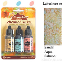 Alcohol Ink 3 Pack Lakeshore Set - Sandal, Aqua, Salmon