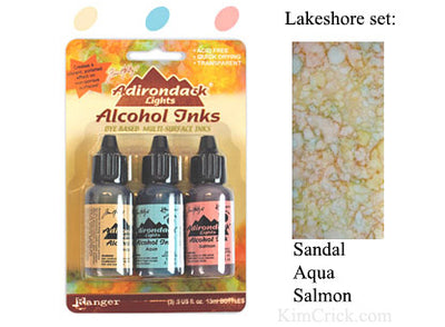 Alcohol Ink 3 Pack Lakeshore Set - Sandal, Aqua, Salmon
