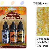 Alcohol Ink 3 Pack Wildflowers Set - Lemonade, Peach Bellini, Cool Peri