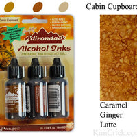 Alcohol Ink 3 Pack Cabin Cupboard Set - Caramel, Ginger, Latte