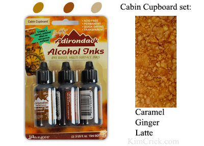 Alcohol Ink 3 Pack Cabin Cupboard Set - Caramel, Ginger, Latte