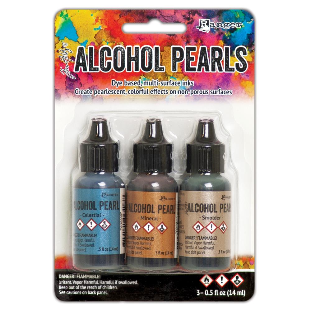 Alcohol Ink Pearls 3 Pack Shimmer Colors - Celestial, Mineral, Smolder