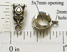 Pendant hanger jewelry bail necklace bale silver art nouveau deco