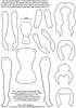 Unmounted Rubber Stamp Set Paper Doll Collage #Colg-113