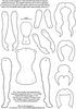 Unmounted Rubber Stamp Set Paper Doll #Doll-112