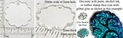 Laser Cut Acrylic Clear 25mm Circle Charm Scallop Edge with Hole 5 Pack