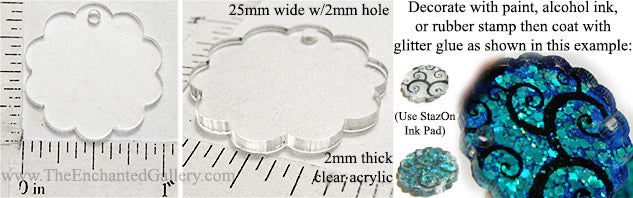 Laser cut acrylic charms store
