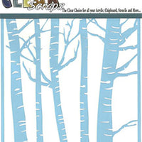 6x6 Stencil Forest by Clear Scraps