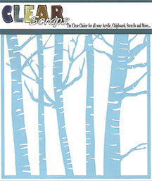 6x6 Stencil Forest by Clear Scraps