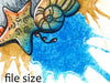 Digital File - Greater Crested Tern Shore Bird Manganese Blue Watercolor Painting Printable Artwork