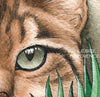  Digital File - Cat in Grass Kitty Watercolor Painting Artwork Printable Instant Download 