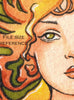  Digital File - Autumn Fairy Art Nouveau Alphonse Mucha Inspired Portrait Watercolor Painting Download 