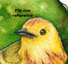  Digital File - Yellow Warbler Bird Watercolor Animal Painting Colorful Nursery Printable Download 