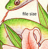 Digital File - Lilies Salmon Star Lily Botanical Animal Green Snake Mission Gold Watercolor Painting High Res Image Download