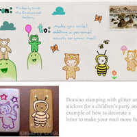 Unmounted Rubber Stamp Set Cartoon Art #Cute-080