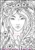 Adult coloring book clip art fairy nature flower dragonfly rose girl woman art nouveau commercial use
