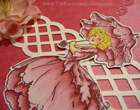 Unmounted Rubber Stamp Set Flower Dress Art #Dres-M07 | Kimberly Crick