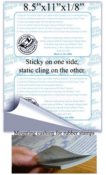 EZ Mount THIN STATIC CLING MOUNTING FOAM Sheet Black 29443 – Simon Says  Stamp