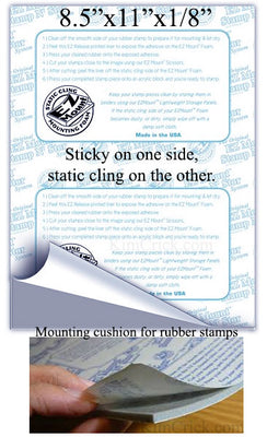 EZ mount cling cushion foam mounting for rubber stamps and acrylic blocks