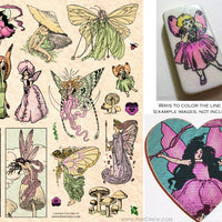 Example Image 4 Tale-124 fairy rubber stamps vintage art nouveau