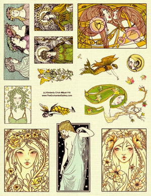 Unmounted Rubber Stamp Set Mystic Mythology #Myst-110 | Kimberly Crick
