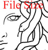 Digital File - Medusa Star Background Line Drawing Artwork Clip Art Download