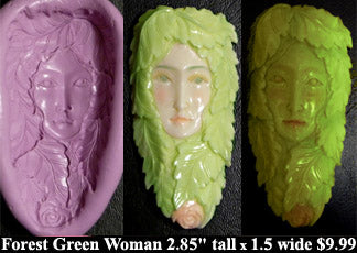 Flexible Push Mold Traditional Forest Green Woman