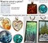 25mm Circle Pendant Tray Dotted Frame Reversible with Tree Art Back Bronze with Glass