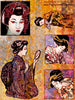 Unmounted Rubber Stamp Set Asian Art #Geis-060