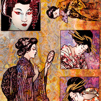 Unmounted Rubber Stamp Set Asian Art #Geis-060