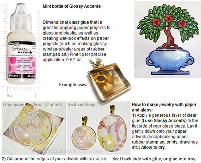 Glossy Accents Mini Fine Tip Bottle 0.5 fl oz Clear Drying Glue