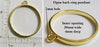 Open Back Thin Ring Frame 30mm x 4mm Goldtone
