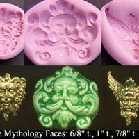 Flexible Push Mold Set Three Greek Mythology Faces