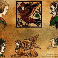 Unmounted Rubber Stamp Set Greek Mythology #Myth-030