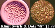 Flexible Push Mold Klimt Swirls and Dots Button