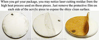 Laser Cut Acrylic Clear 25mm Circle Charm Scallop Edge with Hole 5 Pack